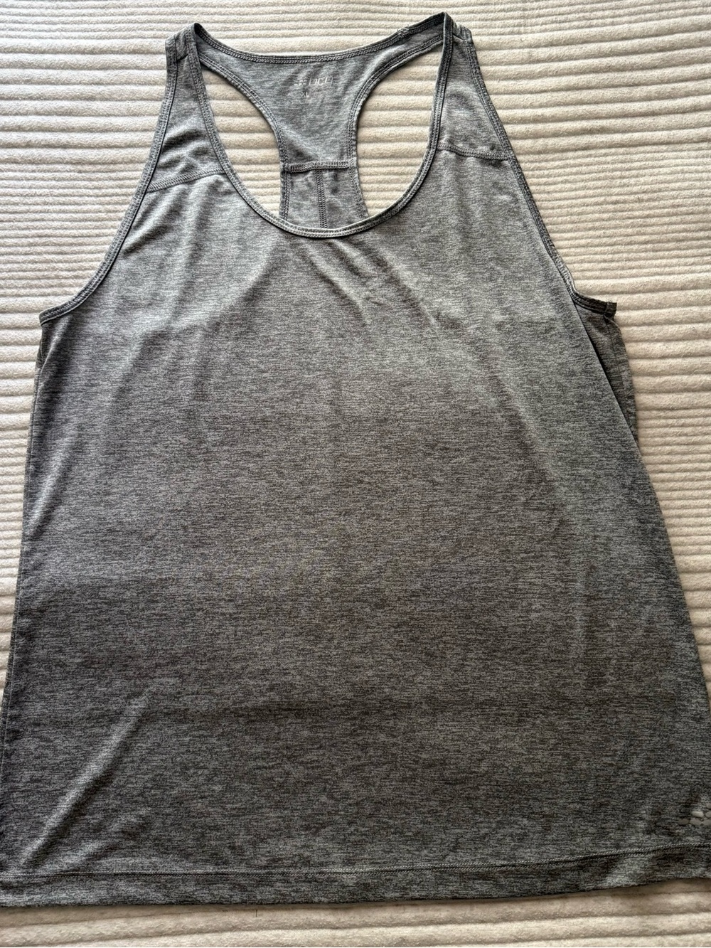 BCG Women’s XL Racerback Tank Top Heather Charcoal Grey Activewear Workout Shirt